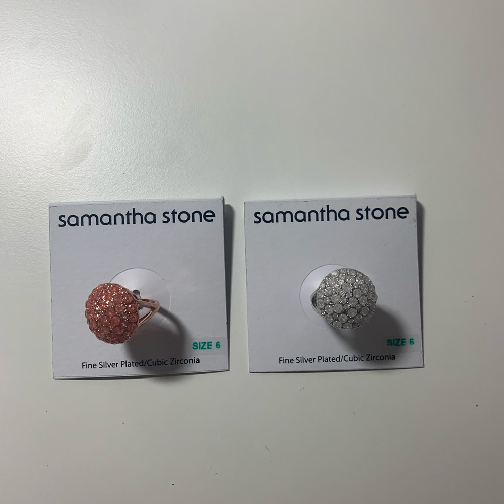 Silver / Rose Gold Stone Rings